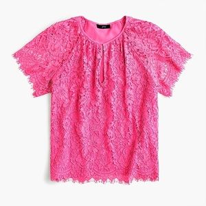 EUC! J. Crew Lace Top - Pink!